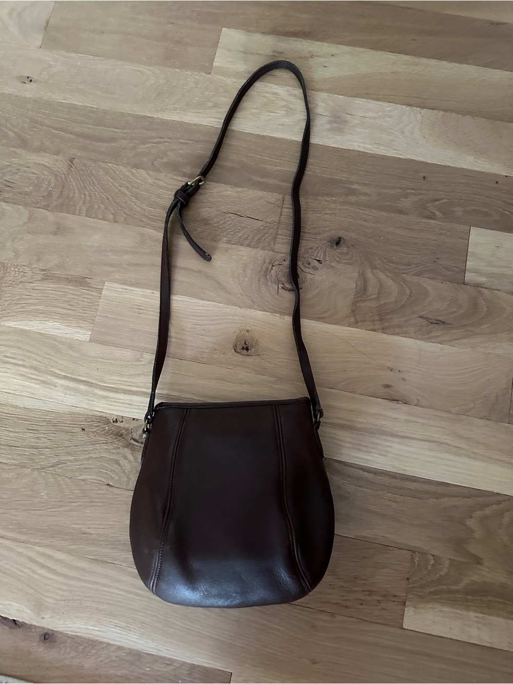 vintage Coach Dark Brown Leather Shoulder Crossbody